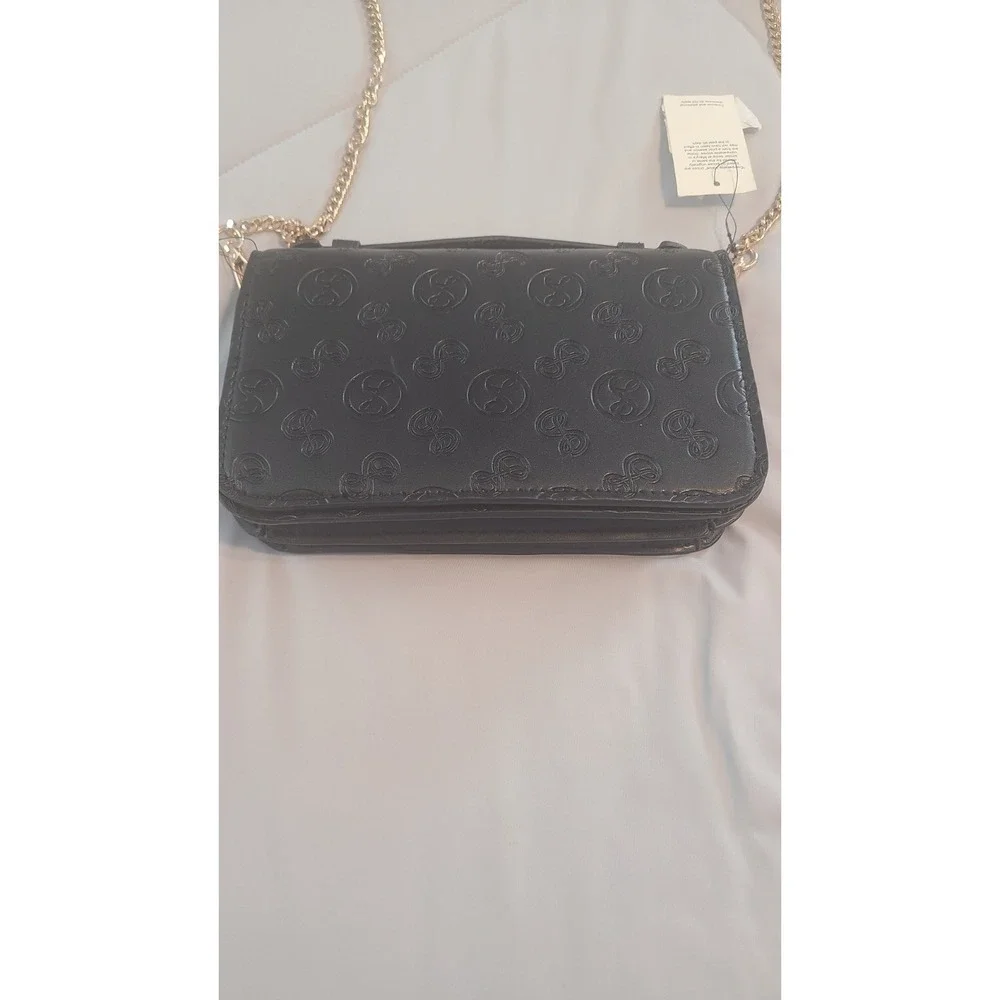 Sam & Libby Women's Sam & Libby Printed Black Clutch / Crossbody‎ Bag NEW.